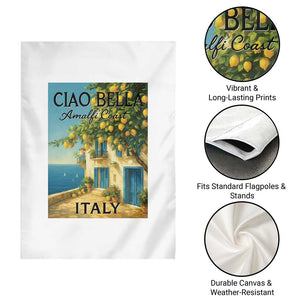 Italian Summer Amalfi Coast Garden Flag Ciao Bella Italy Lemon TS11 Print Your Wear