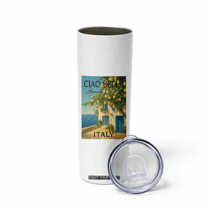 Italian Summer Amalfi Coast Skinny Tumbler Ciao Bella Italy Lemon TS11 Print Your Wear