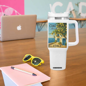 Italian Summer Amalfi Coast Tumbler With Handle Ciao Bella Italy Lemon TS11 Print Your Wear