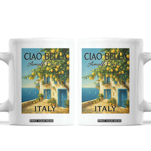 Italian Summer Amalfi Coast Coffee Mug Ciao Bella Italy Lemon TS11 White Print Your Wear