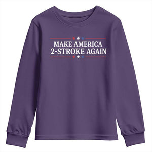 Funny 2 Stroke Motocross Lover Youth Sweatshirt Make America 2 Stroke Again