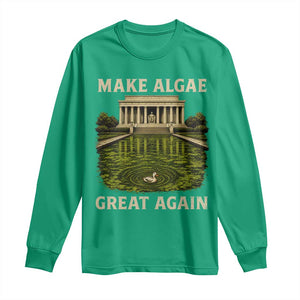 Make Algae Great Again Long Sleeve Shirt Funny Lincoln Memorial Reflecting Pool