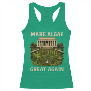 Make Algae Great Again Racerback Tank Top Funny Lincoln Memorial Reflecting Pool