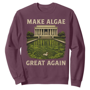 Make Algae Great Again Sweatshirt Funny Lincoln Memorial Reflecting Pool