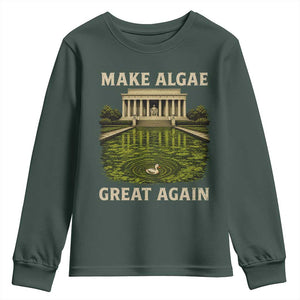 Make Algae Great Again Youth Sweatshirt Funny Lincoln Memorial Reflecting Pool