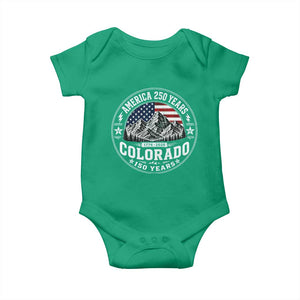 Colorado 150 America 250 Years Baby Onesie Colorado Sesquicentennial Anniversary 1876 2026
