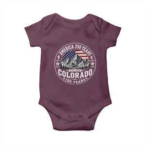 Colorado 150 America 250 Years Baby Onesie Colorado Sesquicentennial Anniversary 1876 2026