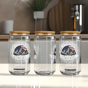 Colorado 150 America 250 Years Glass Can Colorado Sesquicentennial Anniversary 1876 2026