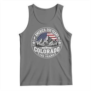 Colorado 150 America 250 Years Tank Top Colorado Sesquicentennial Anniversary 1876 2026