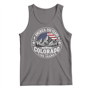 Colorado 150 America 250 Years Tank Top Colorado Sesquicentennial Anniversary 1876 2026