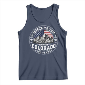 Colorado 150 America 250 Years Tank Top Colorado Sesquicentennial Anniversary 1876 2026