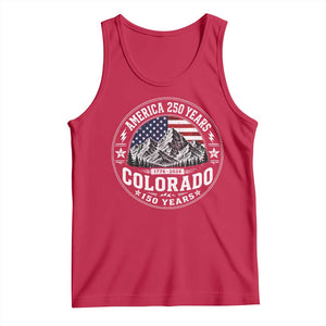Colorado 150 America 250 Years Tank Top Colorado Sesquicentennial Anniversary 1876 2026