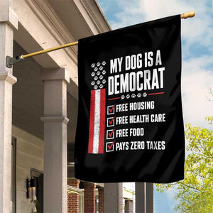 My Dog Is A Democrat Garden Flag Funny Political Dog Owner