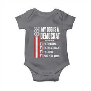 My Dog Is A Democrat Baby Onesie Funny Political Dog Owner