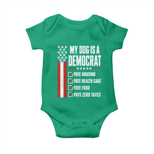 My Dog Is A Democrat Baby Onesie Funny Political Dog Owner