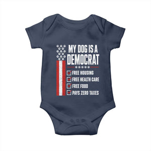 My Dog Is A Democrat Baby Onesie Funny Political Dog Owner