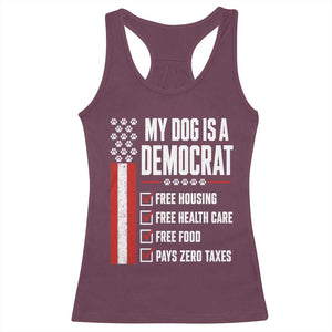 My Dog Is A Democrat Racerback Tank Top Funny Political Dog Owner