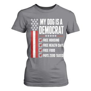 My Dog Is A Democrat T Shirt For Women Funny Political Dog Owner