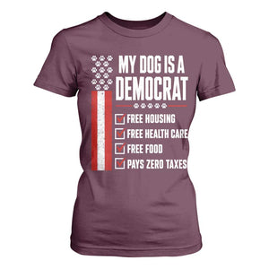 My Dog Is A Democrat T Shirt For Women Funny Political Dog Owner