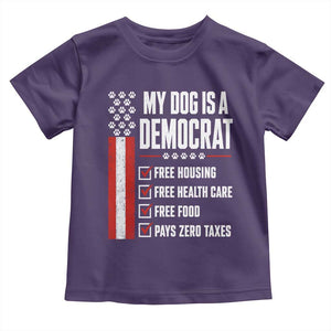My Dog Is A Democrat Toddler T Shirt Funny Political Dog Owner