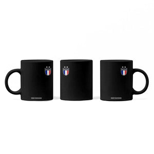 Vintage France Football Crest Two Stars French Flag Coffee Mug