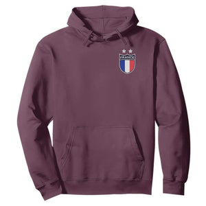 Vintage France Football Crest Two Stars French Flag Hoodie