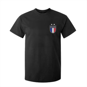 Vintage France Football Crest Two Stars French Flag T Shirt For Kid
