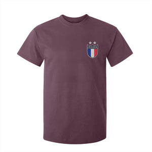 Vintage France Football Crest Two Stars French Flag T Shirt For Kid
