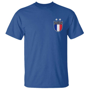 Vintage France Football Crest Two Stars French Flag T Shirt