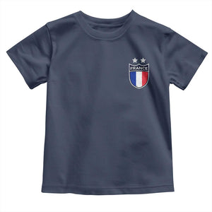 Vintage France Football Crest Two Stars French Flag Toddler T Shirt