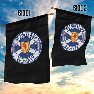 No Scotland No Party Garden Flag Scottish Lion Rampant Crest Vintage Saltire Flag TS11 Print Your Wear