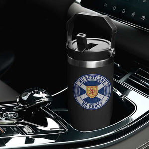 No Scotland No Party Flip Straw Tumbler Scottish Lion Rampant Crest Vintage Saltire Flag TS11 Print Your Wear