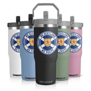 No Scotland No Party Flip Straw Tumbler Scottish Lion Rampant Crest Vintage Saltire Flag TS11 Print Your Wear