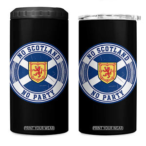 No Scotland No Party 4 in 1 Can Cooler Tumbler Scottish Lion Rampant Crest Vintage Saltire Flag TS11 One Size: 16 oz Black Print Your Wear