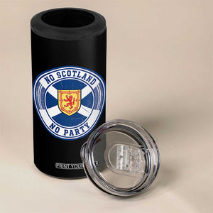 No Scotland No Party 4 in 1 Can Cooler Tumbler Scottish Lion Rampant Crest Vintage Saltire Flag TS11 Print Your Wear