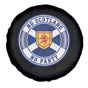 No Scotland No Party Spare Tire Cover Scottish Lion Rampant Crest Vintage Saltire Flag TS11 Print Your Wear