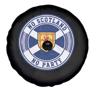 No Scotland No Party Spare Tire Cover Scottish Lion Rampant Crest Vintage Saltire Flag TS11 Print Your Wear