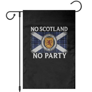No Scotland No Party Garden Flag Lion Rampant Crest Scottish Tartan Flag TS11 Black Print Your Wear