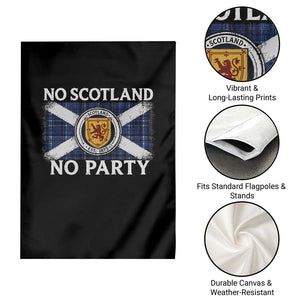 No Scotland No Party Garden Flag Lion Rampant Crest Scottish Tartan Flag TS11 Print Your Wear