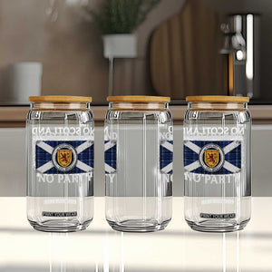 No Scotland No Party Glass Can Lion Rampant Crest Scottish Tartan Flag TS11 Print Your Wear