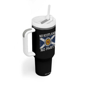 No Scotland No Party Tumbler With Handle Lion Rampant Crest Scottish Tartan Flag TS11 Print Your Wear