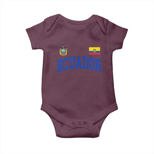 Ecuador Vintage Throwback Soccer Jersey Style Baby Onesie Ecuadorian Hispanic Heritage
