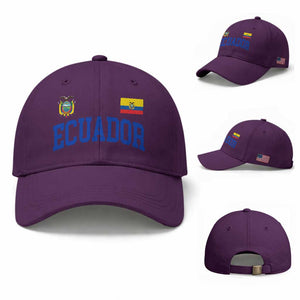 Ecuador Vintage Throwback Soccer Jersey Style Baseball Cap Ecuadorian Hispanic Heritage