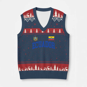 Ecuador Vintage Throwback Soccer Jersey Style V-Neck Knit Sweater Vest Ecuadorian Hispanic Heritage