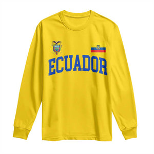 Ecuador Vintage Throwback Soccer Jersey Style Long Sleeve Shirt Ecuadorian Hispanic Heritage