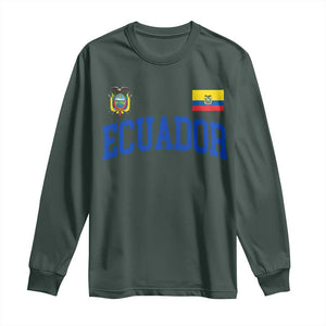 Ecuador Vintage Throwback Soccer Jersey Style Long Sleeve Shirt Ecuadorian Hispanic Heritage