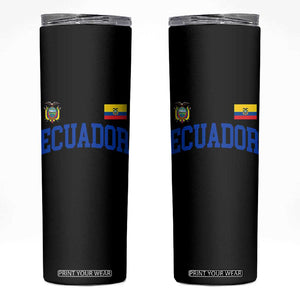 Ecuador Vintage Throwback Soccer Jersey Style Skinny Tumbler Ecuadorian Hispanic Heritage