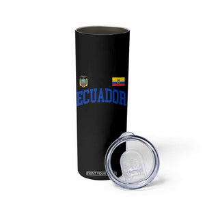 Ecuador Vintage Throwback Soccer Jersey Style Skinny Tumbler Ecuadorian Hispanic Heritage