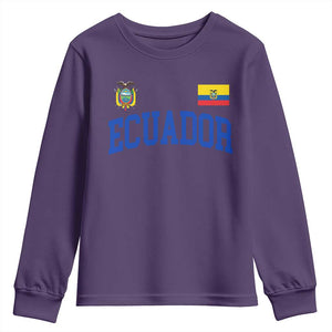 Ecuador Vintage Throwback Soccer Jersey Style Youth Sweatshirt Ecuadorian Hispanic Heritage