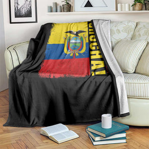 Chucha Funny Ecuadorian Slang Vintage Ecuador Flag Throw Blanket